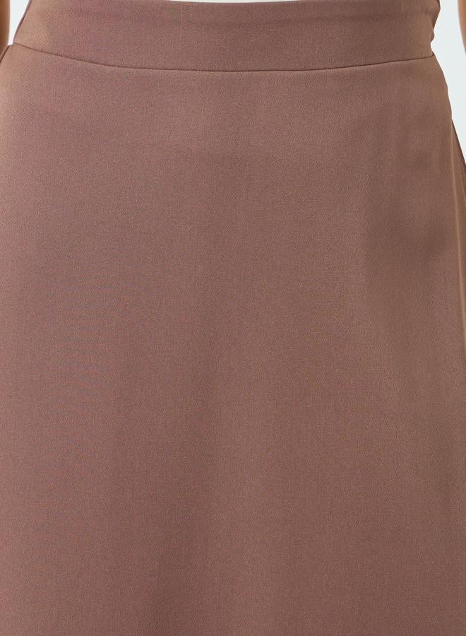 ستايلي تنورة طويلة سادة بحافة واسعة - Image 3