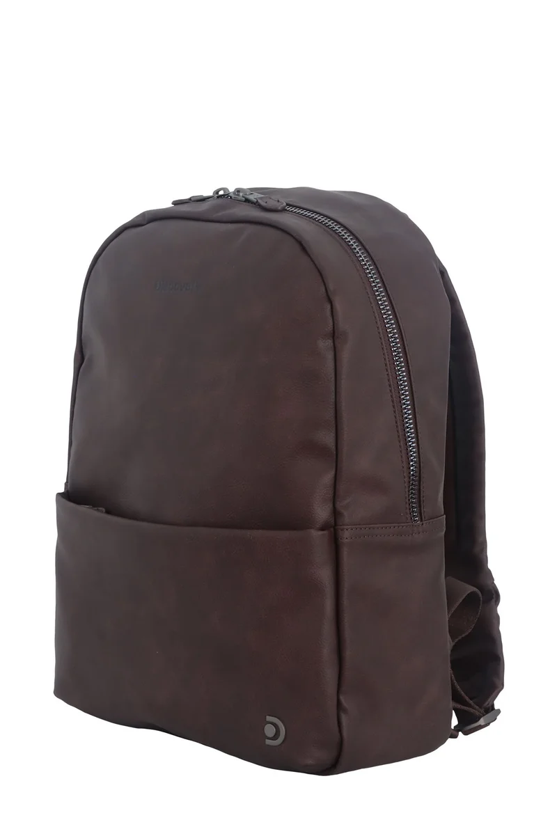 Discovery RFID Travel Laptop Backpack for Men &amp; Women – Fits MacBook Pro 14", iPad Mini Pocket, Luggage Strap, Anti-Theft, Stylish &amp; Durable Work Bag Brown.