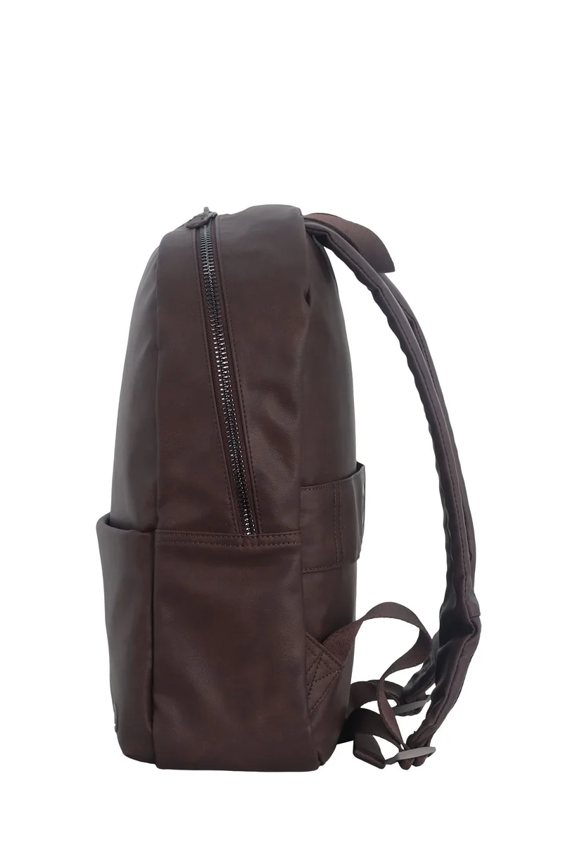 Discovery RFID Travel Laptop Backpack for Men &amp; Women – Fits MacBook Pro 14", iPad Mini Pocket, Luggage Strap, Anti-Theft, Stylish &amp; Durable Work Bag Brown.