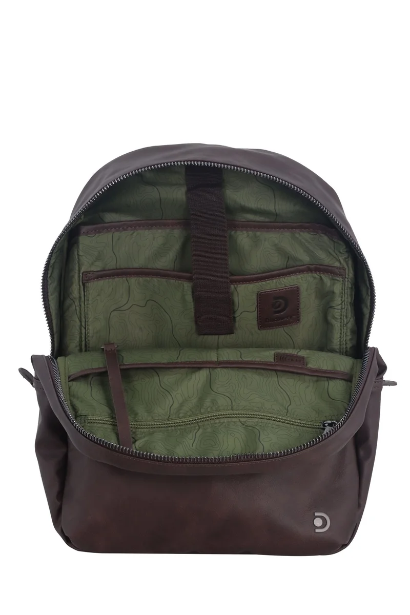 Discovery RFID Travel Laptop Backpack for Men &amp; Women – Fits MacBook Pro 14", iPad Mini Pocket, Luggage Strap, Anti-Theft, Stylish &amp; Durable Work Bag Brown.
