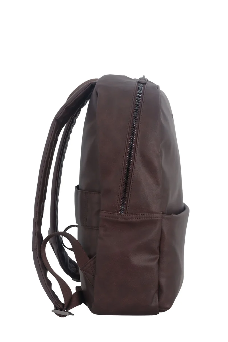 Discovery RFID Travel Laptop Backpack for Men &amp; Women – Fits MacBook Pro 14", iPad Mini Pocket, Luggage Strap, Anti-Theft, Stylish &amp; Durable Work Bag Brown.