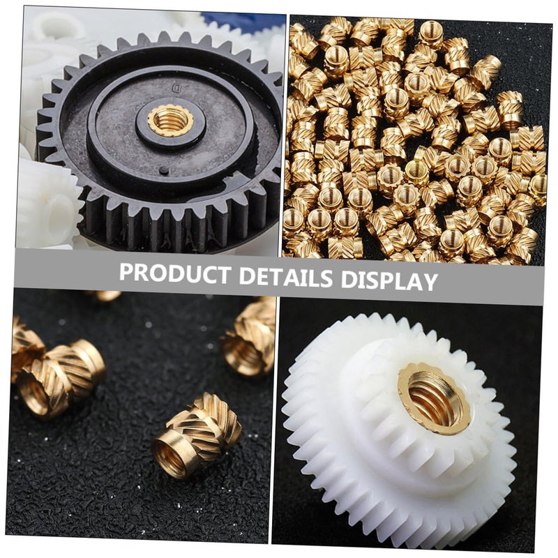 Kichvoe 100pcs Copper Threaded Heat-Set Insert Nuts with Knurled Pattern, M3×4.6×4mm Embedment Inserts for Industrial Fastening and 3D Printer Applications - Image 5