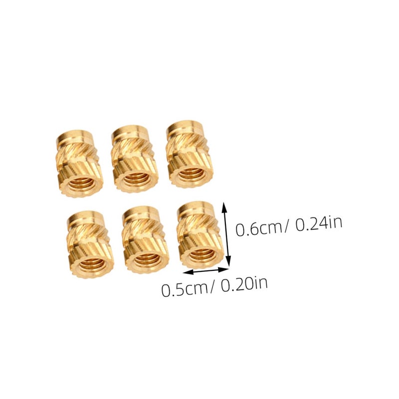 Kichvoe 100pcs Copper Threaded Heat-Set Insert Nuts with Knurled Pattern, M3×4.6×4mm Embedment Inserts for Industrial Fastening and 3D Printer Applications - Image 2