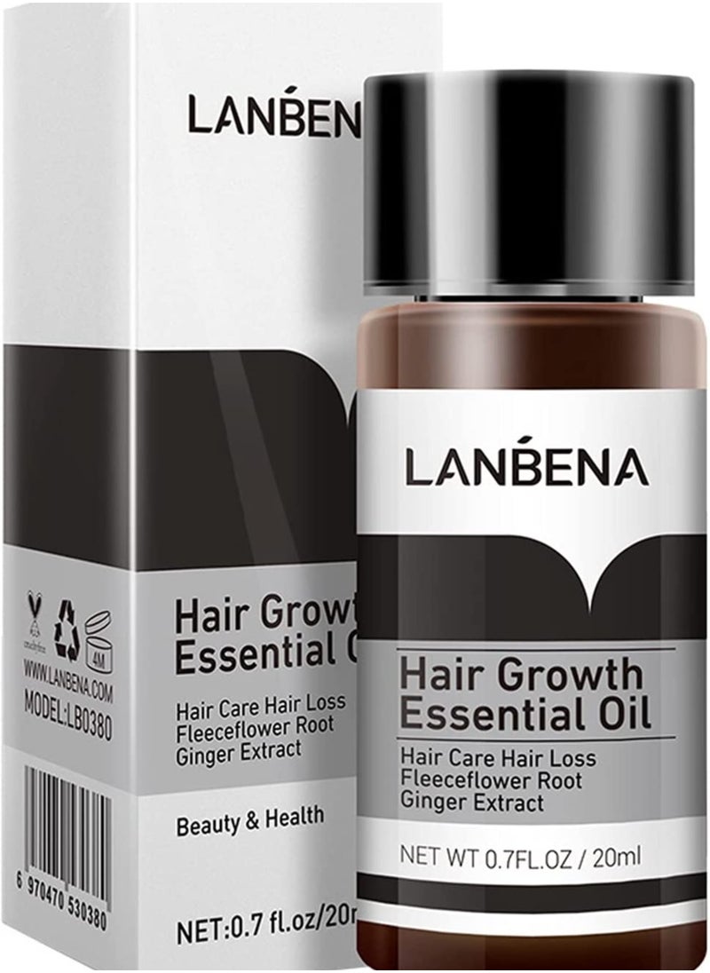 LANBENA Hair Growth Essence Fast Powerful Hair Care Essential Oil Treatment Preventing Hair Loss 20ml  - Image 1