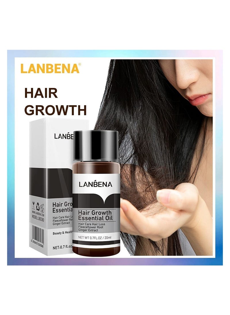 LANBENA Hair Growth Essence Fast Powerful Hair Care Essential Oil Treatment Preventing Hair Loss 20ml  - Image 4