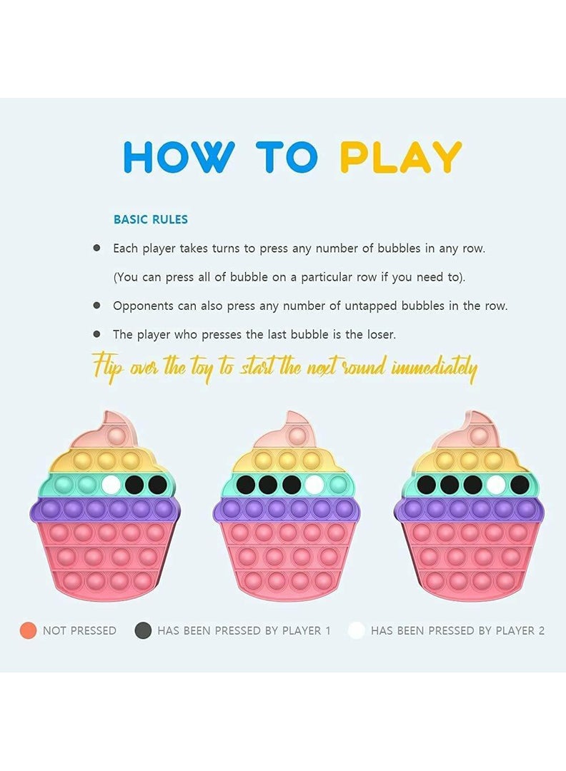 Theodor لعبة فidget حسية فقاعات الدفع والضغط كعكة متعددة الألوان - Image 2