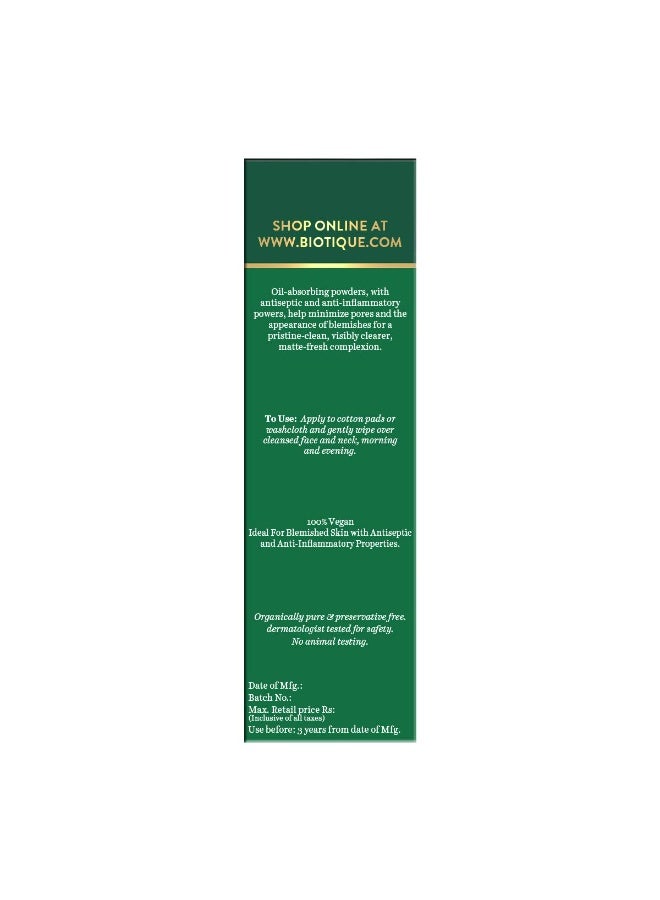 Biotique Tea Tree Skin Clearing Mattifying Facial Liquid Toner for Normal to Oily Skin Face Toner, 120ml | Treats Acne & Pimples, Tightens Pores - Image 3