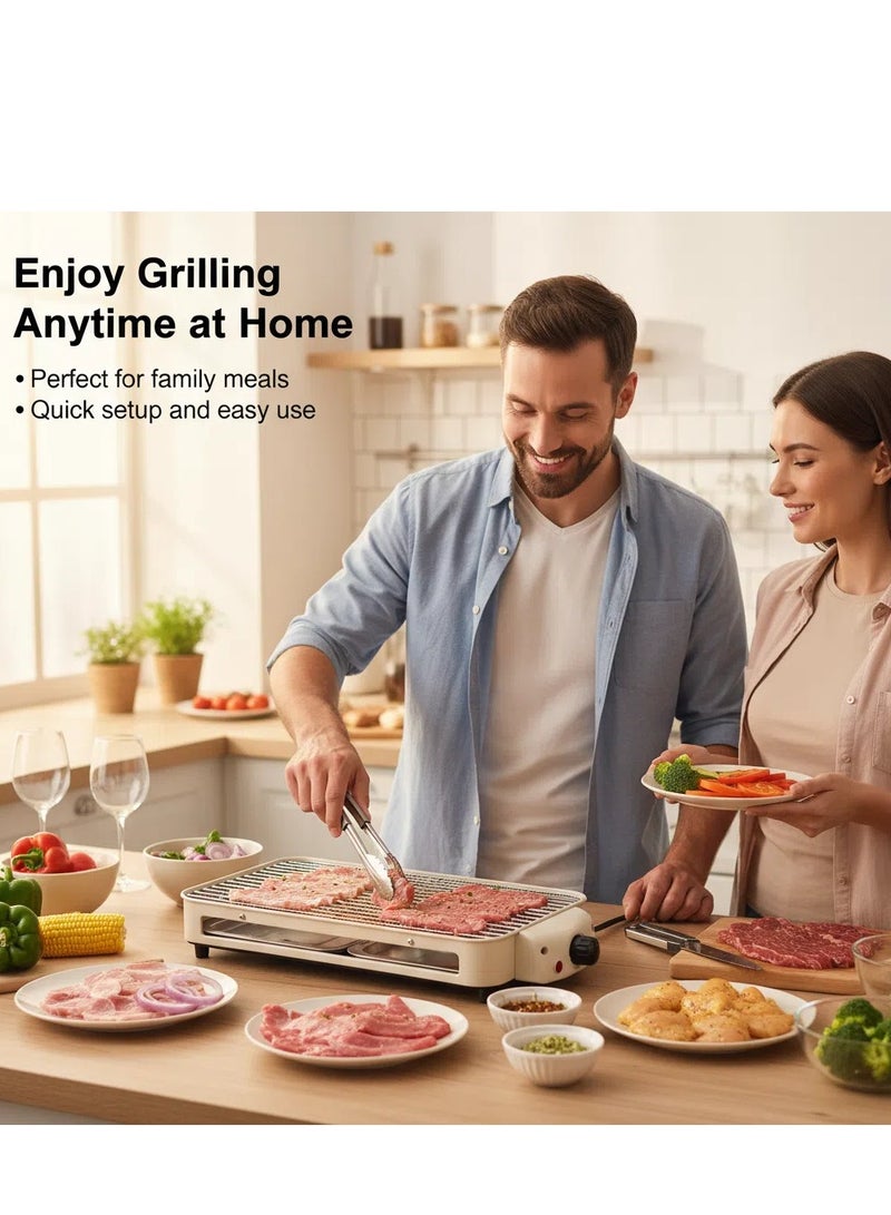 واي آند دي الشواية الكهربائية متعددة الوظائف لوعاء القلي الكهربائي المنزلي أواني شوي شرائح اللحم (مناسبة لـ 5-8 أشخاص) ضبط درجة الحرارة السريع 1500W - Image 4