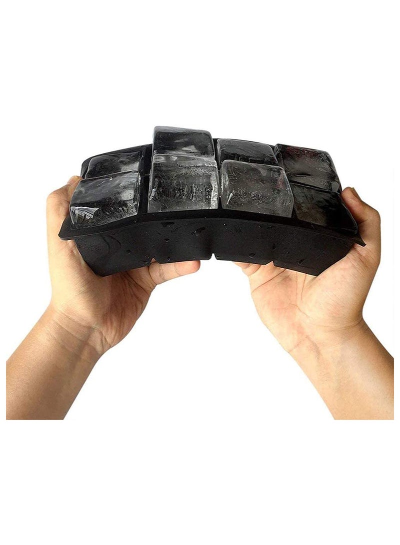 Black Silicone Ice Cube Trays - Giant Ice Ball Maker for Kids, Perfect for Candy, Pudding, Jelly, Milk, Juice, Chocolate, and Cocktails - Image 1