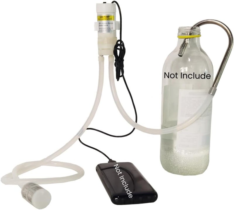 Nmifoan Portable Food Grade USB Electric Pump Auto-Siphon Self Priming for Bottling Brew Wine, Beer, Beverages and Kombucha, Little Silent Water Transfer Pump, 2LPM No Mess Leak with Filter, Silicon Tube - Image 1