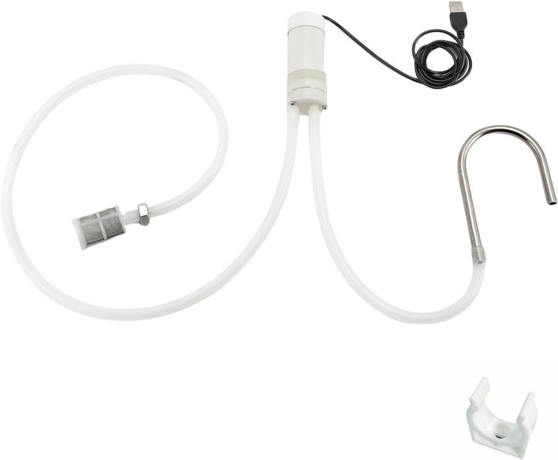 Nmifoan Portable Food Grade USB Electric Pump Auto-Siphon Self Priming for Bottling Brew Wine, Beer, Beverages and Kombucha, Little Silent Water Transfer Pump, 2LPM No Mess Leak with Filter, Silicon Tube - Image 2