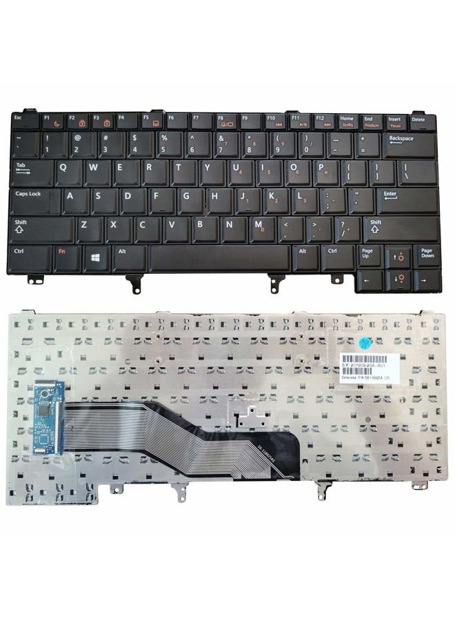 SUNMALL US Layout Replacement Keyboard Without Backlit Compatible with Dell Latitude E5420 E5430 E6220 E6320 E6330 E6420 E6430 E6440 Series (Without Pointer Stick) - Image 1