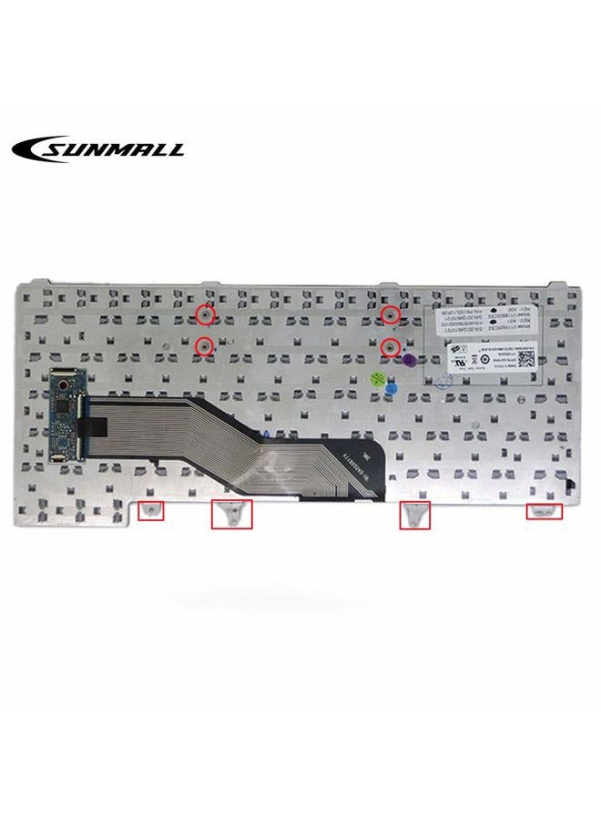 SUNMALL US Layout Replacement Keyboard Without Backlit Compatible with Dell Latitude E5420 E5430 E6220 E6320 E6330 E6420 E6430 E6440 Series (Without Pointer Stick) - Image 3