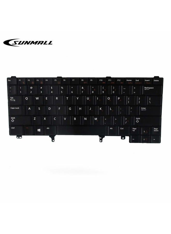 SUNMALL US Layout Replacement Keyboard Without Backlit Compatible with Dell Latitude E5420 E5430 E6220 E6320 E6330 E6420 E6430 E6440 Series (Without Pointer Stick) - Image 2