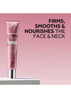 No7 Restore & Renew Multi-Action Face & Neck Serum - Anti Aging Face Serum for Women with Deep Wrinkle Repair - Collagen Infused with Hydrating Hibiscus Peptides & Hyaluronic Acid (0.5 Fl Oz)  - Image 2