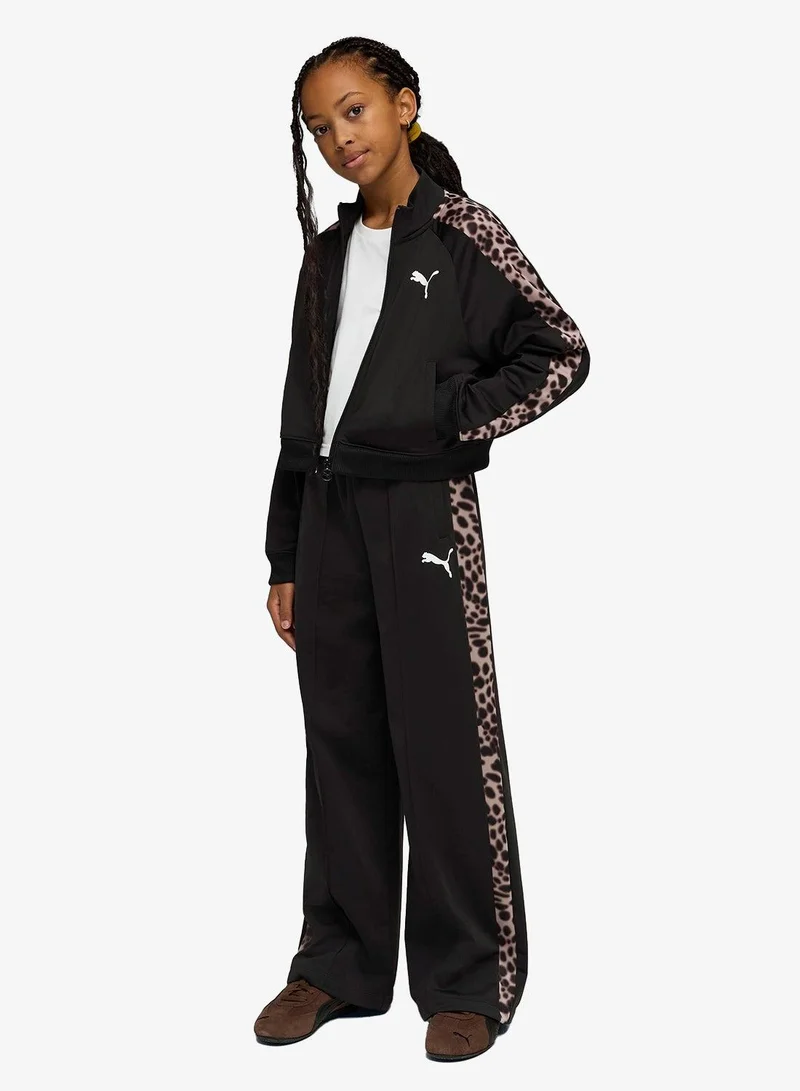 Puma PUMA Black Youth T7 Animal Relaxed High-Waist Track Pants for Women | Best Price UAE