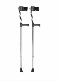 Medline Aluminum Forearm Crutches, Adult, Cuff Size 4", Pack of 2  - Image 1
