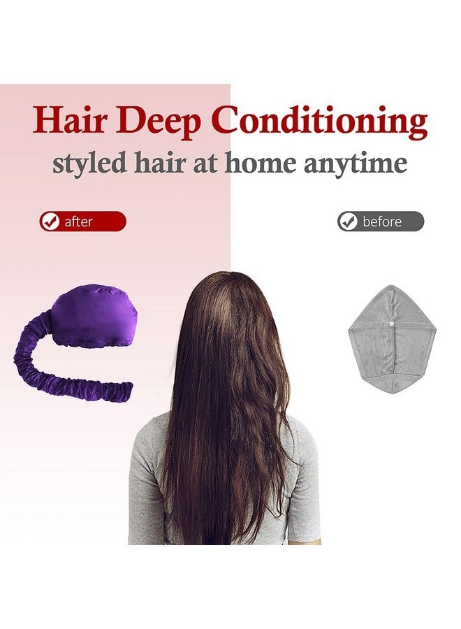 Frclona Hair Dryer Bonnet - Upgraded Bonnet Hair Dryer With Longer Extended Hose For Easy Styling, Curling And Deep Conditioning, Purple, One Size Fits All - Image 2