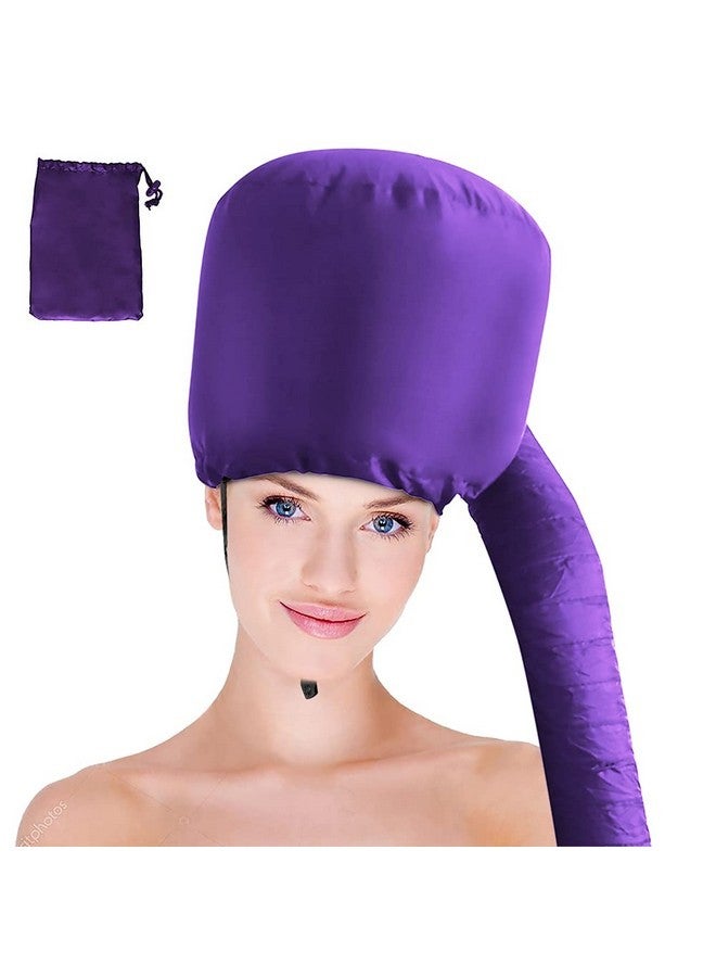 Frclona Hair Dryer Bonnet - Upgraded Bonnet Hair Dryer With Longer Extended Hose For Easy Styling, Curling And Deep Conditioning, Purple, One Size Fits All - Image 1