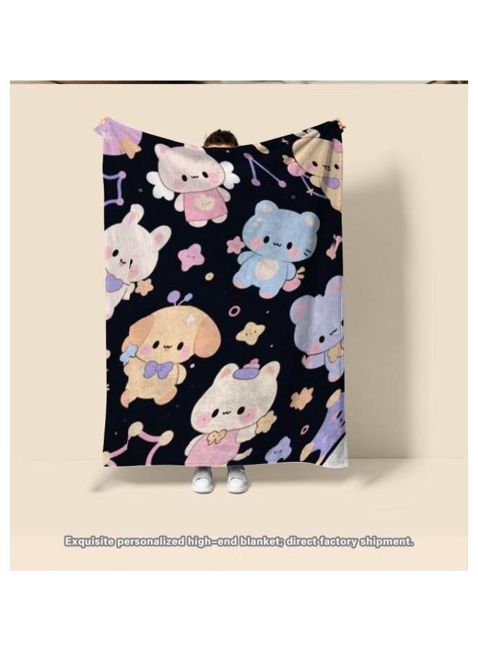 general Children's or student cartoon flannel thin blanket (warm and comfortable, suitable for sleep, games) 100cm*150cm - 510 - Image 3