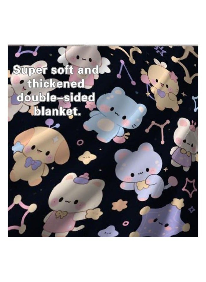 general Children's or student cartoon flannel thin blanket (warm and comfortable, suitable for sleep, games) 100cm*150cm - 510 - Image 4