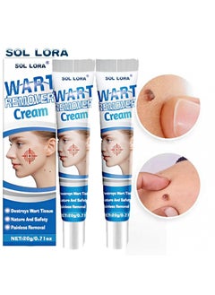 SOL LORA 2 Pieces Of Wart Remover Cream, Natural Herbal Wart And Mole Removal Ointment, Can Be Used On Any Part Of The Body  - Image 1