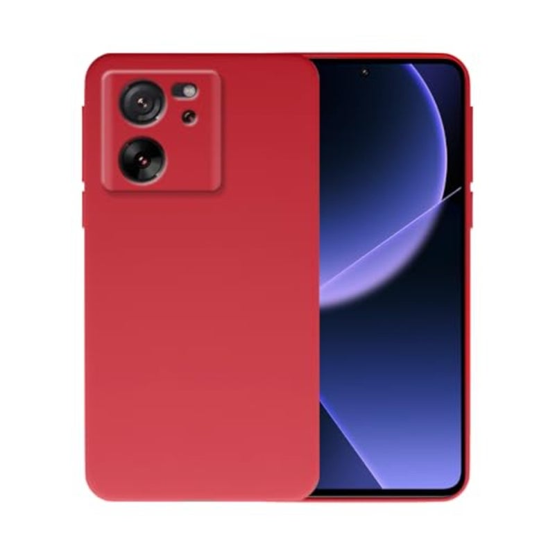 Silicone Case Cover for Xiaomi 13T/13T Pro/K60 Ultra, Flexible Shockproof Protective Back Cover with Precise Cutouts Red, for Xiaomi 13T/13T Pro/K60 Ultra - Image 1
