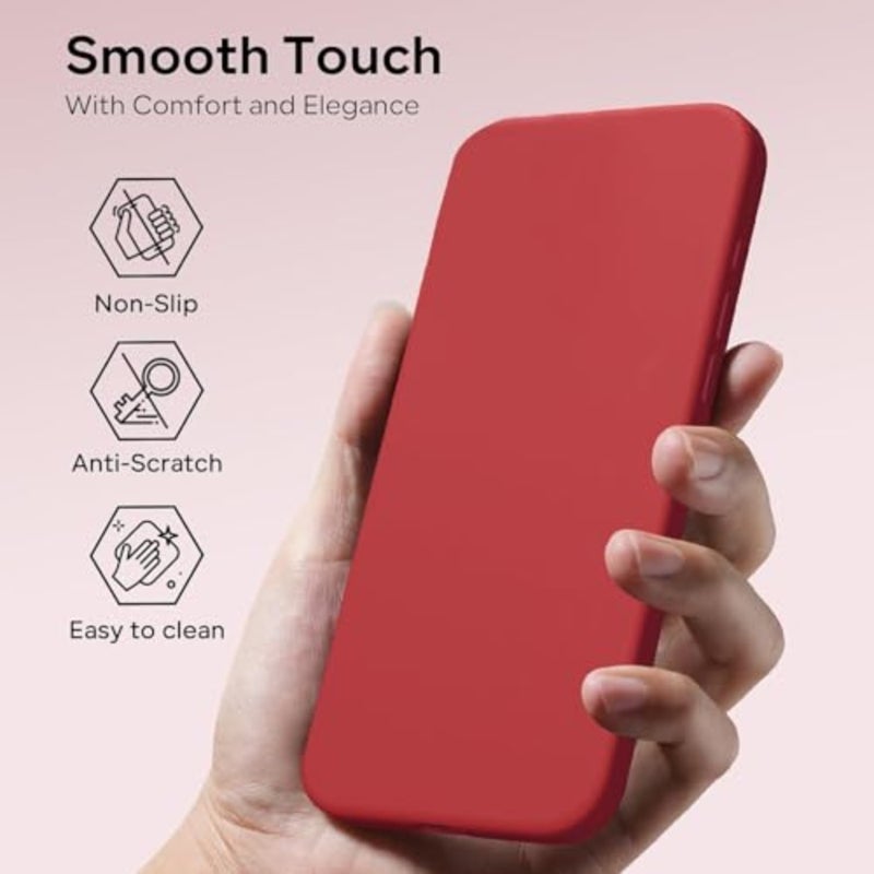 Silicone Case Cover for Xiaomi 13T/13T Pro/K60 Ultra, Flexible Shockproof Protective Back Cover with Precise Cutouts Red, for Xiaomi 13T/13T Pro/K60 Ultra - Image 4