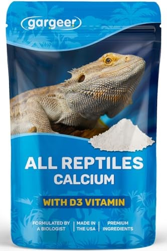 Gargeer 4oz All Reptile Calcium Powder with Vitamin D3, Phosphorus-Free, Ultrafine Powder, Pure Dust & Ready to Use for All Reptiles, Lizards & Amphibians Supplement. Made in The USA. Enjoy ! - Image 1