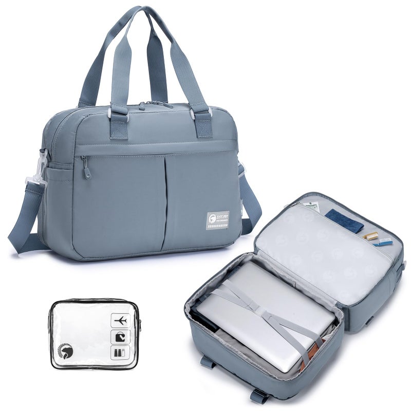 COSCOOA 40x30x15 cm Personal Item Travel Bag,Expandable 40x30x25cm Carry on Duffel Bag,Flight Approved Underseat Weekender Overnight Bag with Wet Pocket - Image 1