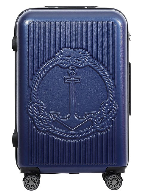 Biggdesign Ocean Medium Suitcase, Hardshell Luggage with Spinner Wheel, Travel Suitcases with Lock System, Lightweight, Blue, Medium, 24 Inch