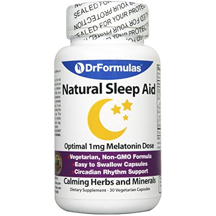 DrFormulas Melatonin 1 mg | Sleep Support for Kids and Adults with Natural Herbs, L-Theanine, GABA Fast Acting 30 Pills Day Supply - Image 1