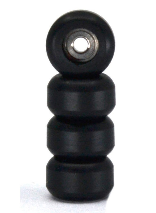 Teak Tuning Cnc Polyurethane Fingerboard Bearing Wheels, Black - Set Of 4 Wheels - Durable Material With A Hard Durometer - Image 2