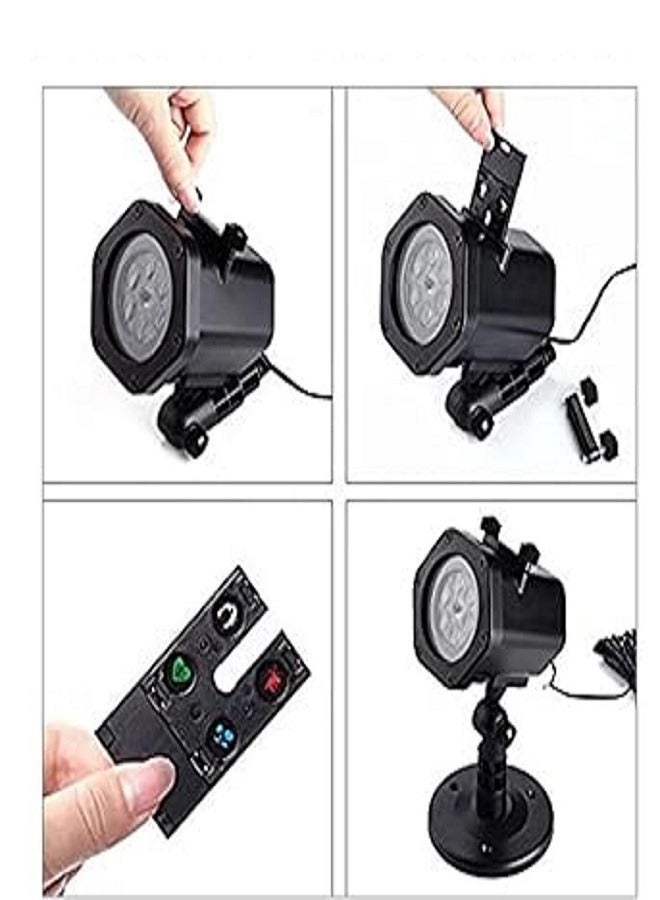 Christmas Projector Lights, 3 Patterns 12 Shapes, Plug in Card, Christmas Outdoor Decorations Lamp, Outdoor Projector Lights IP44 Waterproof for Christmas Garden Patio - Image 5