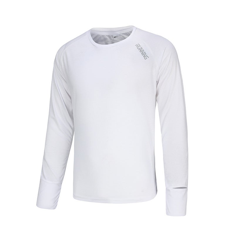 Generic Summer Thin Long-Sleeve Quick-Dry Sports T-Shirt White