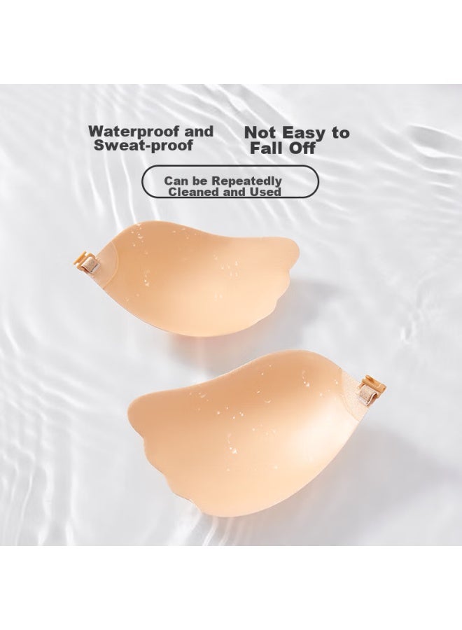 Urban Beauty Dushiliren Invisible Bra, Push-up, Wireless, Wedding Dress, Swimsuit, Underwear, Bra, Anti-slip, Anti-exposure, Wing-shaped Breast Pads, D  - Image 4