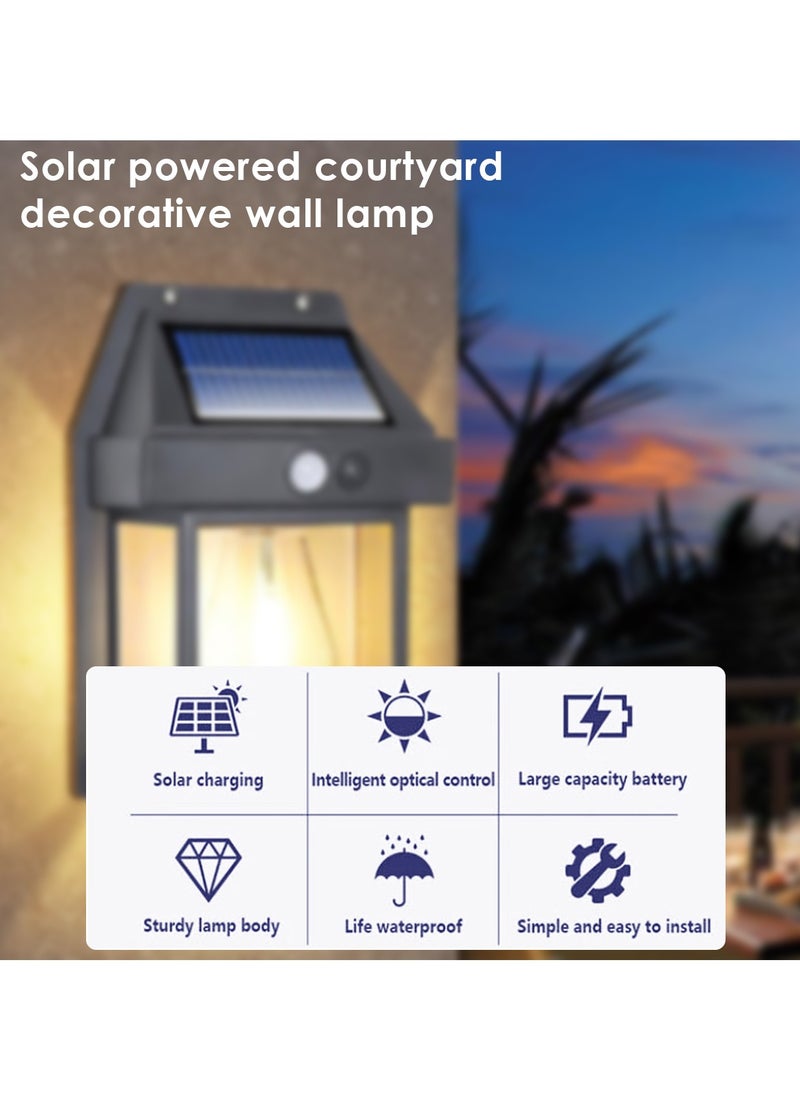 Generic - Solar Powered LED Wall Lamp for Outdoor Lighting, Waterproof Security LED Wall Light - Image 1