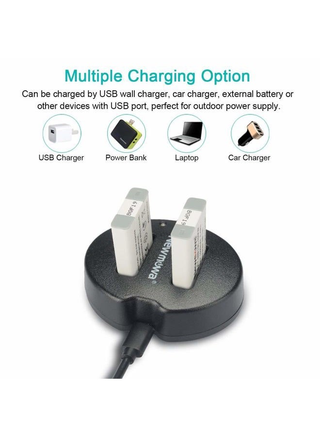 Newmowa NB 13L Dual USB Charger for Canon NB-13L and PowerShot G5X, G7X, G7 X Mark II, G9X, G9 X Mark II, G1 X Mark III, SX620 HS, SX720 HS, SX730 HS - Image 2