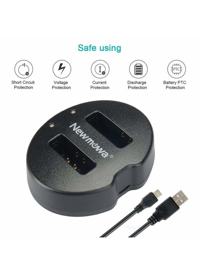 Newmowa NB 13L Dual USB Charger for Canon NB-13L and PowerShot G5X, G7X, G7 X Mark II, G9X, G9 X Mark II, G1 X Mark III, SX620 HS, SX720 HS, SX730 HS - Image 4
