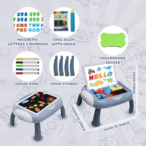 Cokzer Toys for 12 Year Old Boys Toddler Boy Toys with Magnetic Letters and Numbers Learning and Educational Toys for 1 2 Year Old Boys Birthday Blue - Image 5