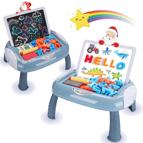 Cokzer Toys for 12 Year Old Boys Toddler Boy Toys with Magnetic Letters and Numbers Learning and Educational Toys for 1 2 Year Old Boys Birthday Blue - Image 1