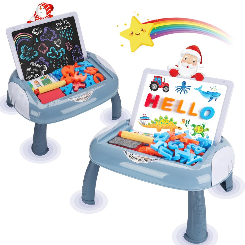 Cokzer Toys for 12 Year Old Boys Toddler Boy Toys with Magnetic Letters and Numbers Learning and Educational Toys for 1 2 Year Old Boys Birthday Blue - Image 3