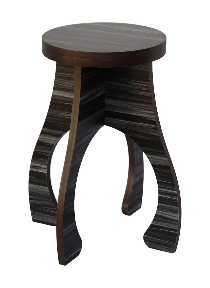 Gr8 Bunch Gr8 Bunch Stool Double Round Top Black Fold N Carry Folding Stool  - Image 1