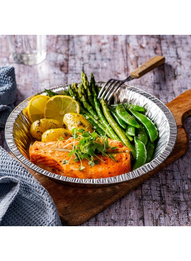 NoCry Premium Disposable Pie Pans (50 Pack) - 9 Inch Foil Aluminum Tins with Full Curl Lip for Baking Delicious Tarts or Crispy Pastry Crusts - Lightweight Yet Sturdy - Even Heat Distribution - Image 3