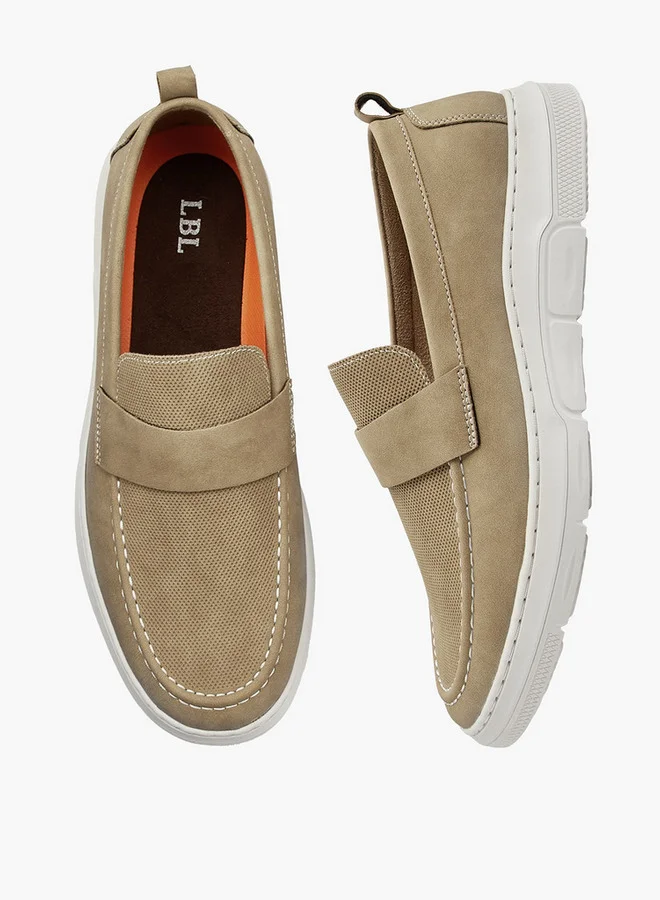 LBL by Shoexpress Solid Slip-On Loafers with Pull Tabs