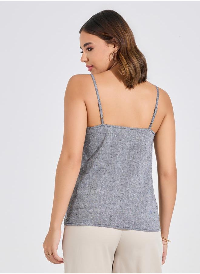 Styli - Solid Chambray Cami Top - Image 1