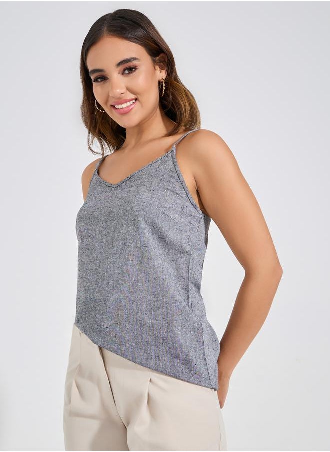 Styli - Solid Chambray Cami Top - Image 1