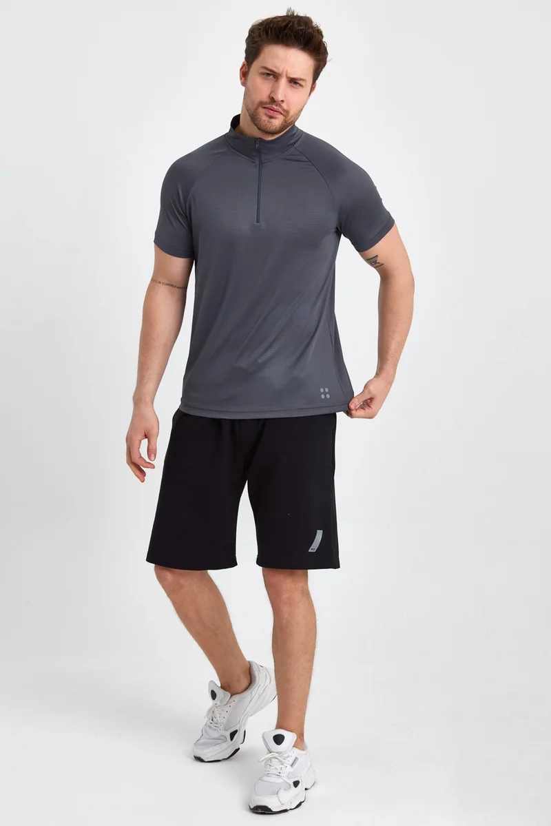 MRS Clothing Roger Breathable Sports Short Sleeve Reflective Printed Men's T-Shirt Smoked