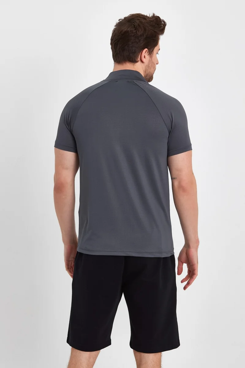MRS Clothing Roger Breathable Sports Short Sleeve Reflective Printed Men's T-Shirt Smoked