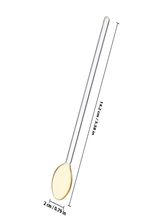 HEALEEP Glass Stirring Spoons, 6 Pack Long Handle Reusable Coffee Stirrer Teaspoons Ice Cream Spoons for Drinks Mixing and Dessert Serving - Image 2